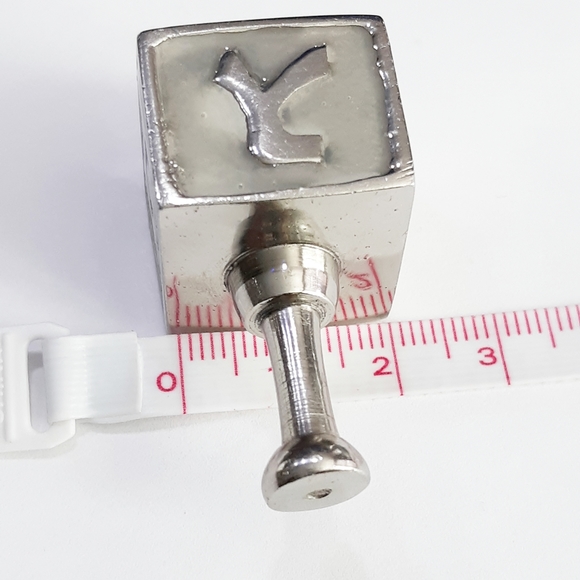 DREIDEL- Israel Dreidel Vintage Mother of Pearl Silver Hanukkah - Picture 8 of 9